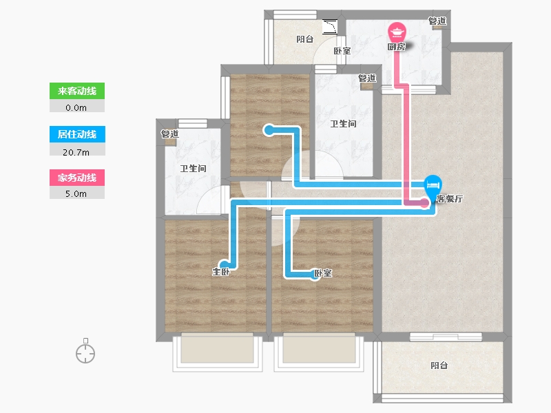 四川省-泸州市-敏捷江城源著-73.07-户型库-动静线