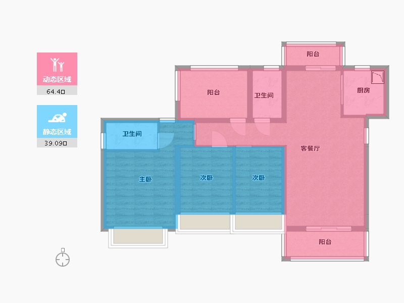 广东省-中山市-合强熹时代-91.48-户型库-动静分区