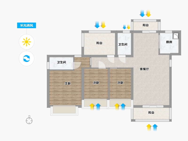 广东省-中山市-合强熹时代-91.48-户型库-采光通风