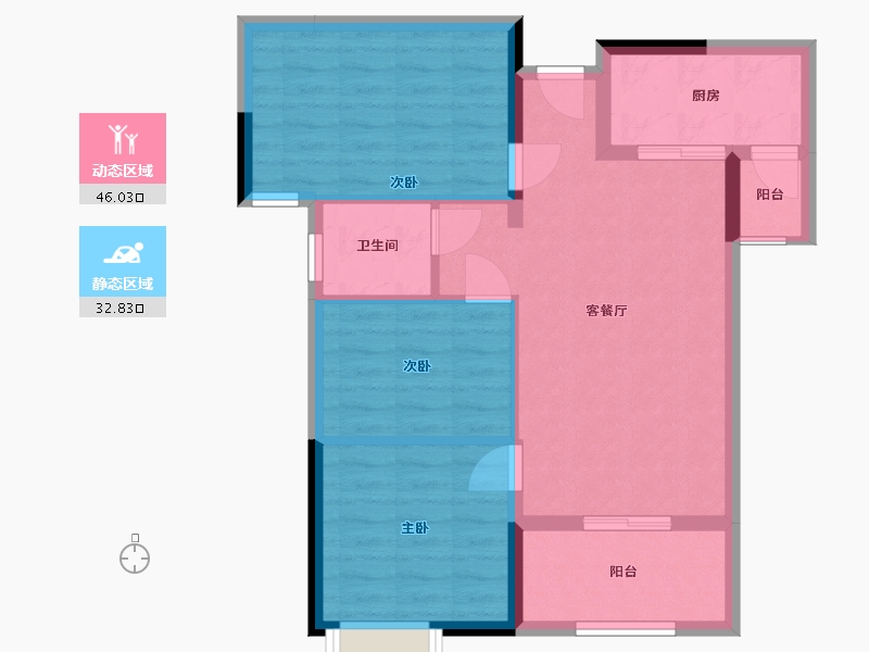 广西壮族自治区-南宁市-银泉一品天誉-70.59-户型库-动静分区