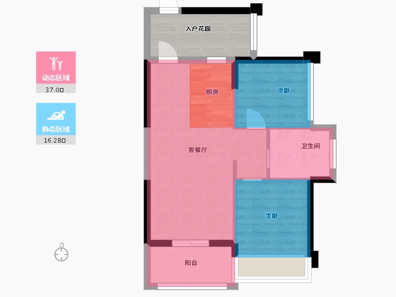 广东省-中山市-泰瑞居-54.40-户型库-动静分区