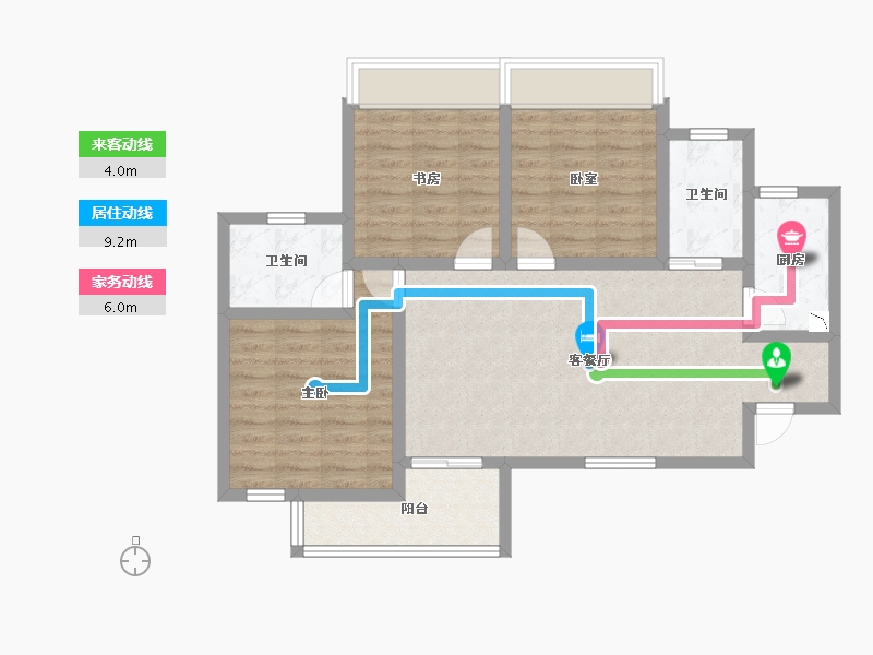 四川省-遂宁市-碧桂园中环壹号-81.49-户型库-动静线