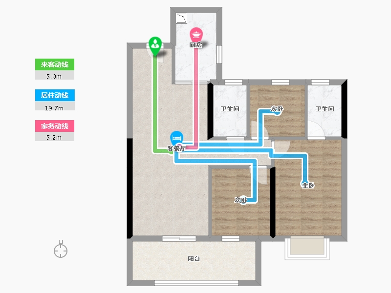 广西壮族自治区-南宁市-奥园瀚德棠悦府-79.20-户型库-动静线