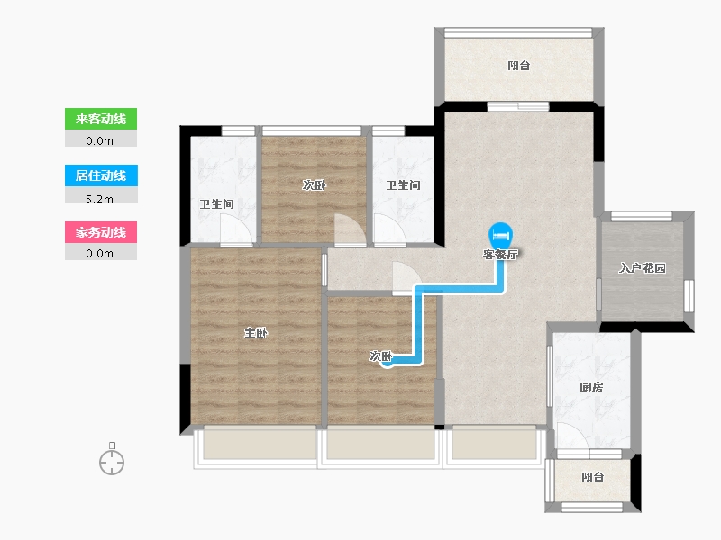 广东省-中山市-泰瑞居-85.43-户型库-动静线