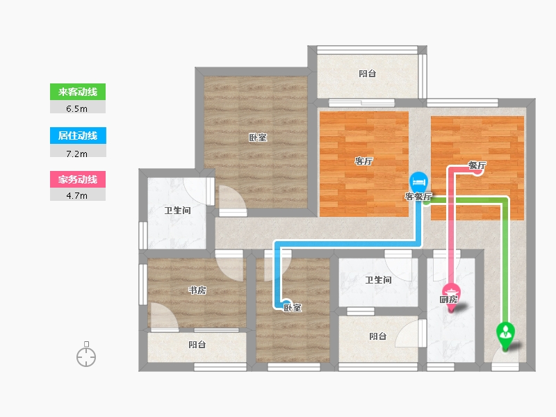 四川省-遂宁市-大英四季花城-75.12-户型库-动静线