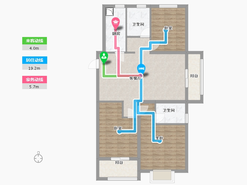 浙江省-杭州市-相寓-91.17-户型库-动静线