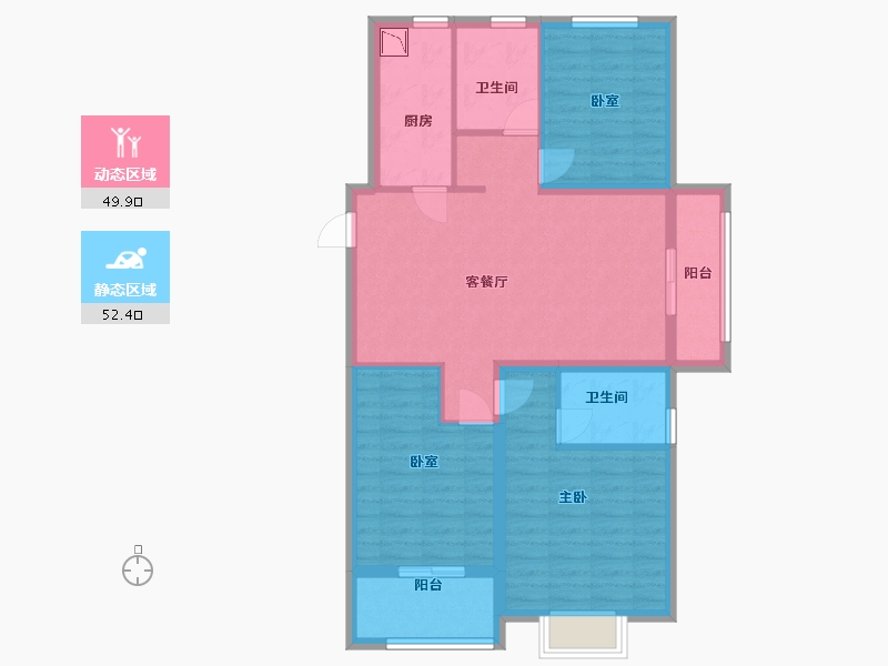 浙江省-杭州市-相寓-91.17-户型库-动静分区