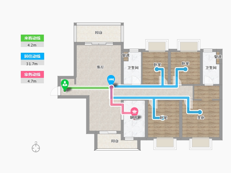 四川省-泸州市-敏捷江城源著-96.48-户型库-动静线