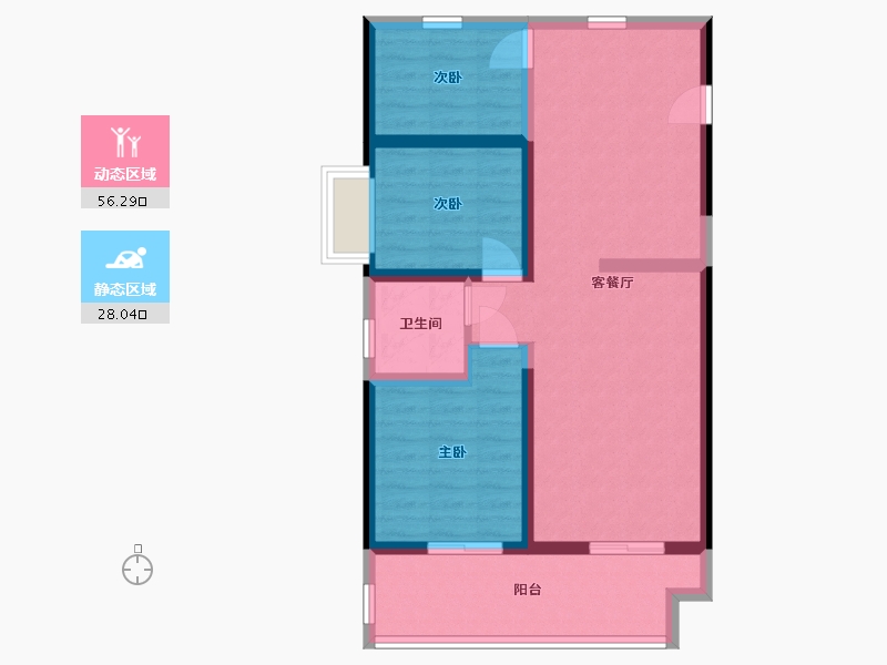 广西壮族自治区-北海市-一海华府-74.77-户型库-动静分区