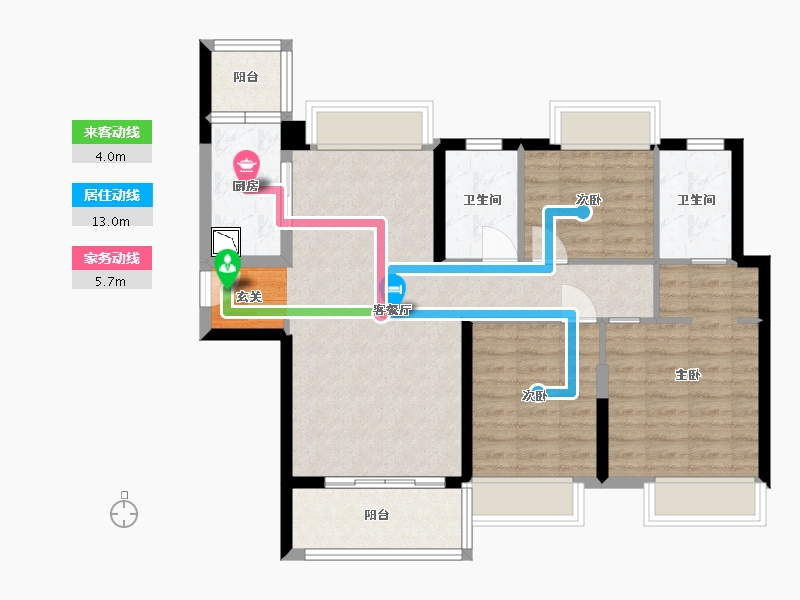 广东省-中山市-保利碧桂园领秀海-85.11-户型库-动静线