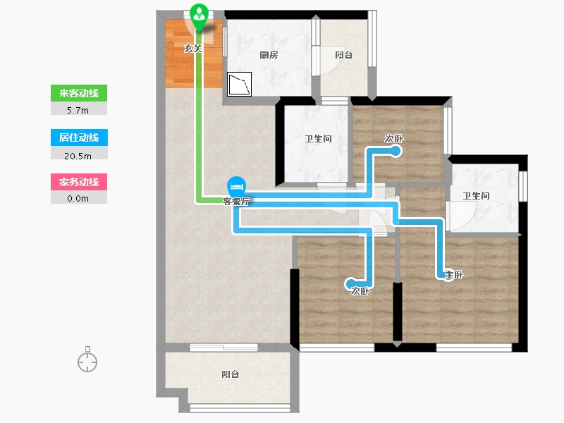 广东省-中山市-保利碧桂园领秀海-78.27-户型库-动静线