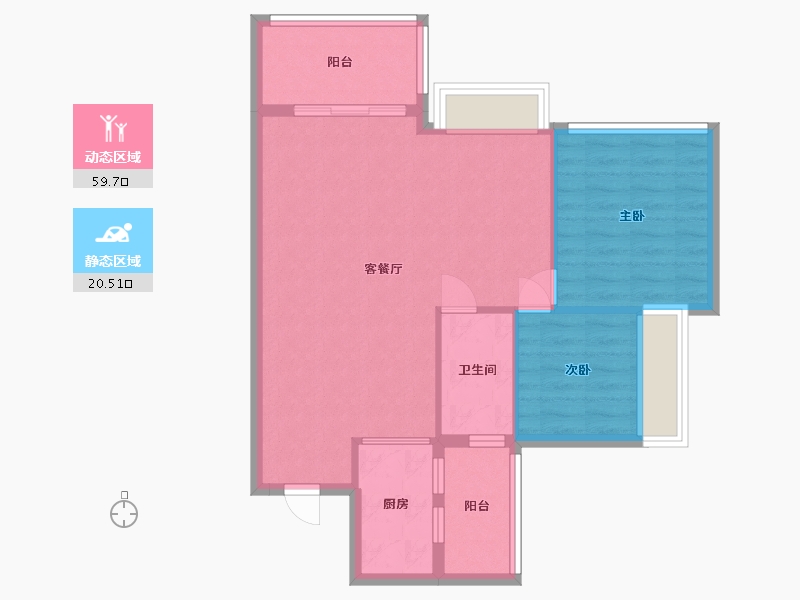 广东省-中山市-润达幸福汇-72.80-户型库-动静分区