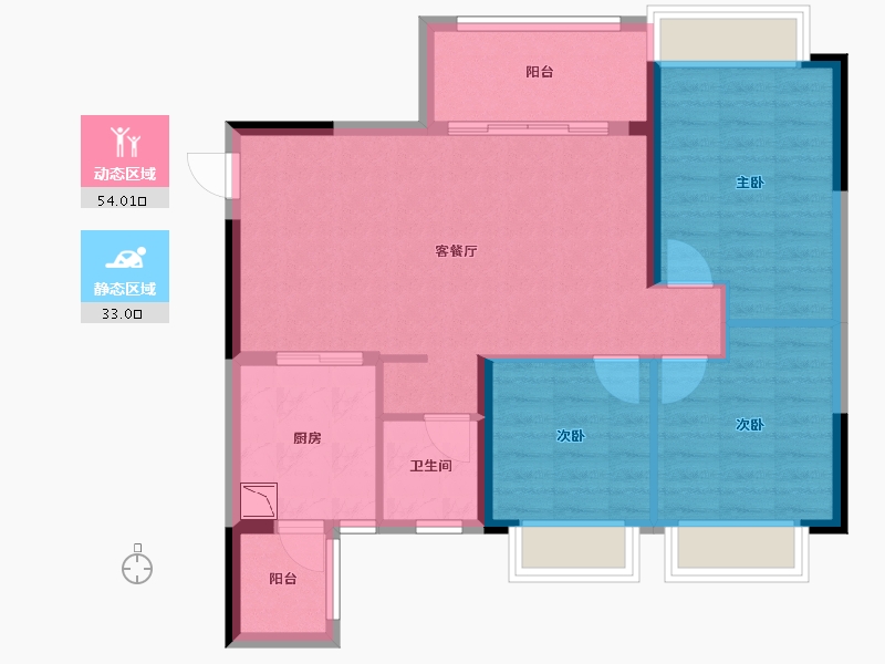 四川省-德阳市-恒大翡翠湾-77.99-户型库-动静分区