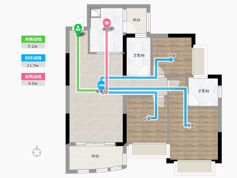 四川省-德阳市-恒大翡翠湾-82.11-户型库-动静线