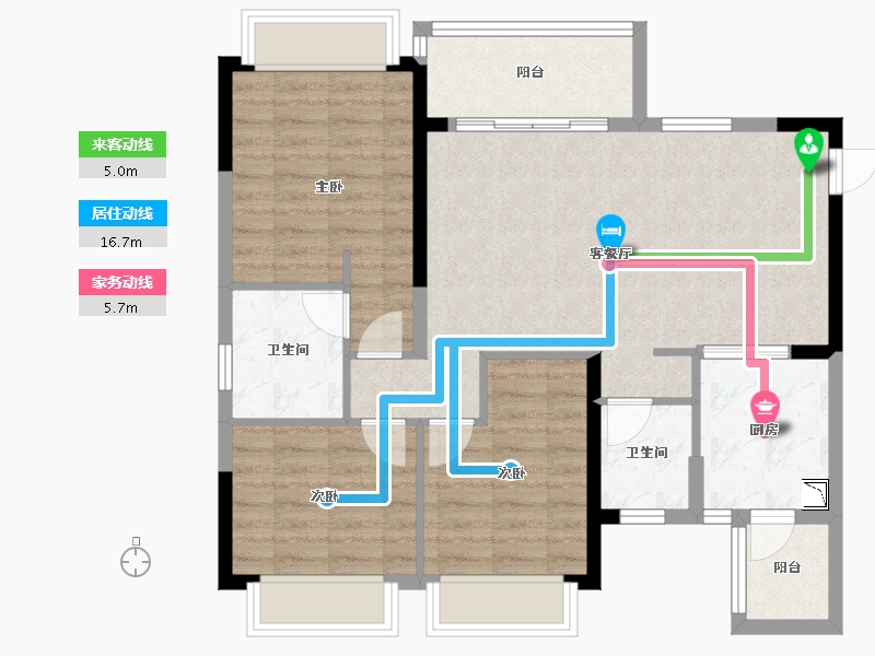 四川省-德阳市-恒大翡翠湾-85.69-户型库-动静线