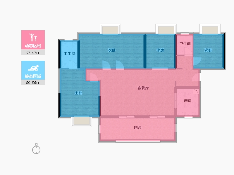 广西壮族自治区-南宁市-奥园瀚德棠悦府-114.95-户型库-动静分区