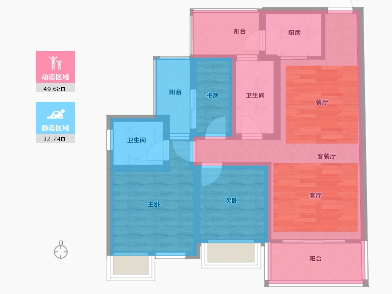 四川省-遂宁市-大英四季花城-72.04-户型库-动静分区