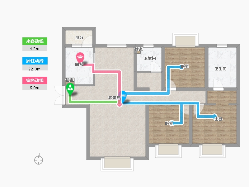 四川省-泸州市-世纪玺悦-90.55-户型库-动静线