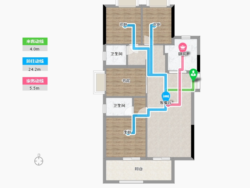 广西壮族自治区-南宁市-奥园瀚德棠悦府-99.02-户型库-动静线