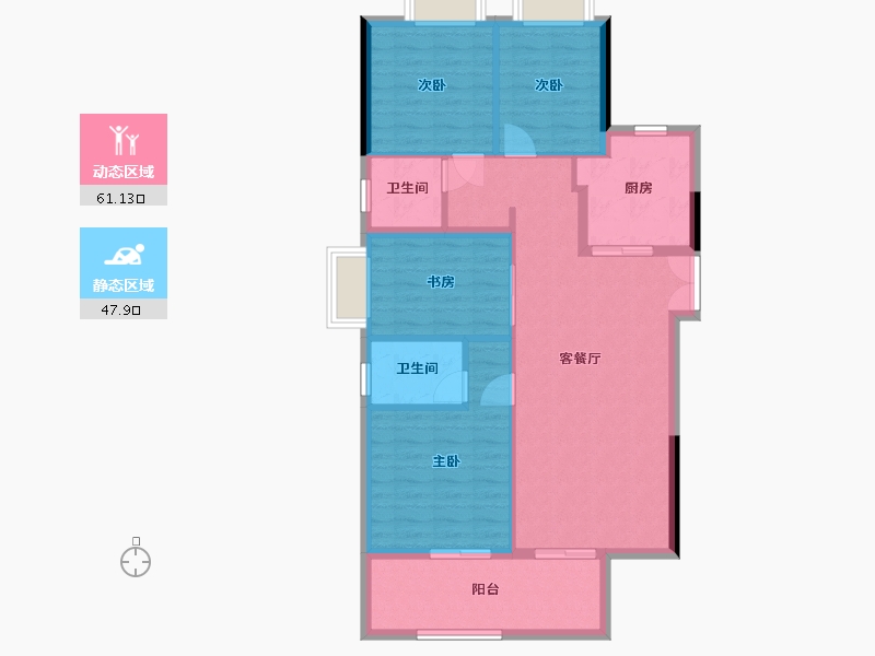 广西壮族自治区-南宁市-奥园瀚德棠悦府-99.02-户型库-动静分区