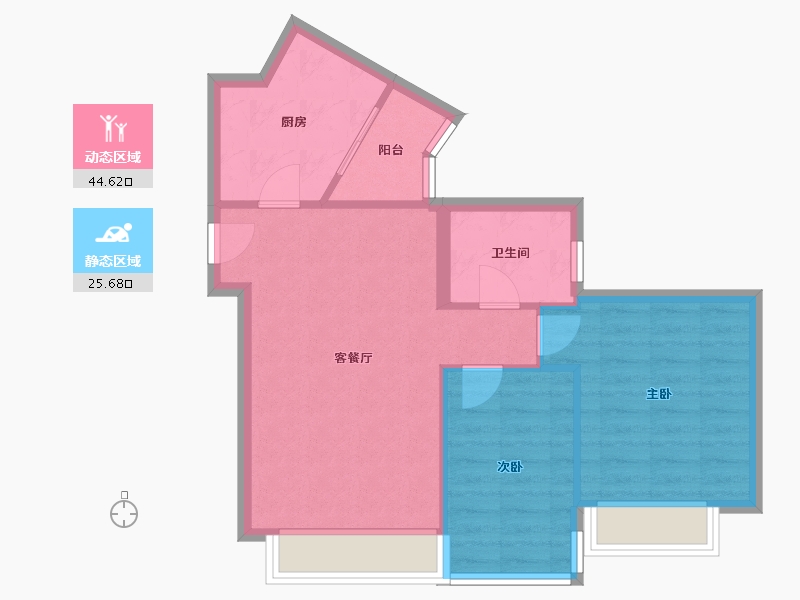 北京-北京市-国美第一城-63.50-户型库-动静分区