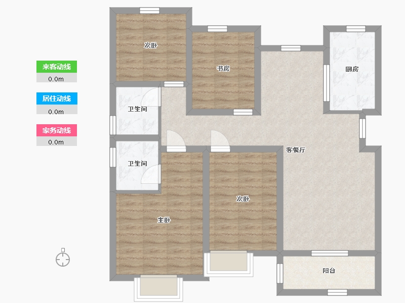 河北省-邢台市-邢台壹号院-95.52-户型库-动静线