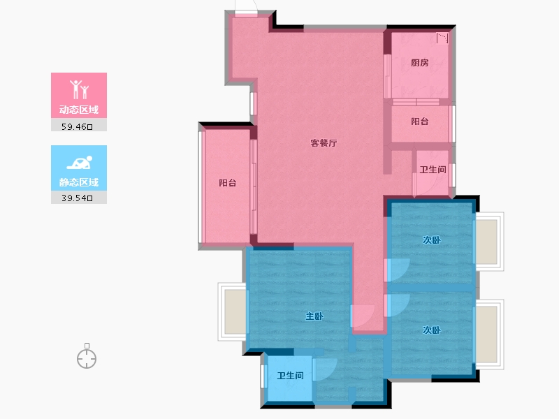 四川省-乐山市-峨眉云顶-87.30-户型库-动静分区