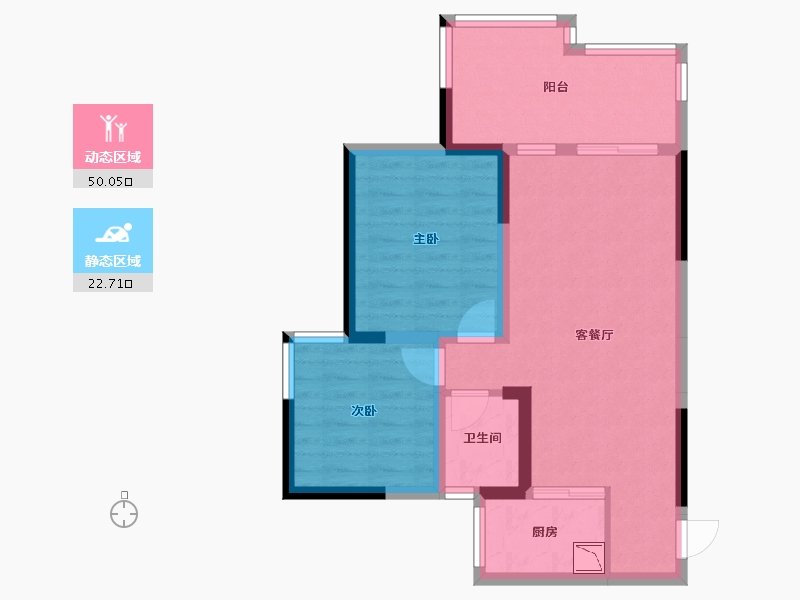 四川省-绵阳市-立宇龙山景苑-64.06-户型库-动静分区