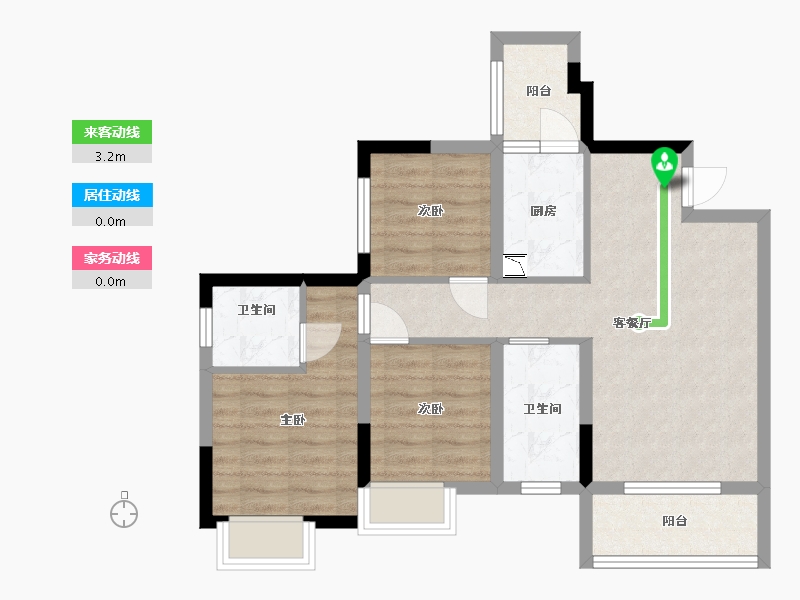 四川省-乐山市-东润·学府里-68.49-户型库-动静线