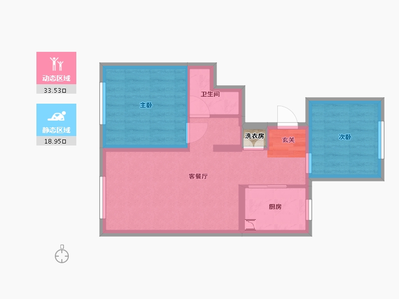 北京-undefined-萬橡悦府-46.65-户型库-动静分区