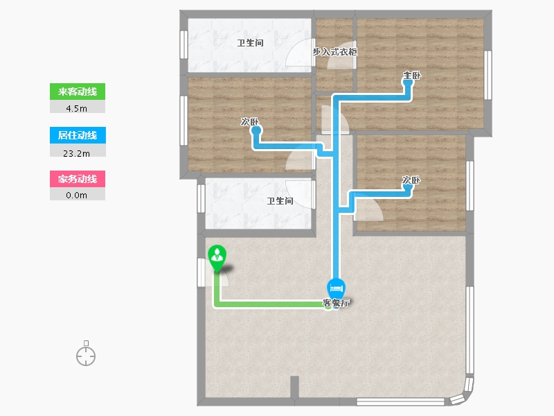 海南省-三亚市-万科海上大都会左岸-98.00-户型库-动静线