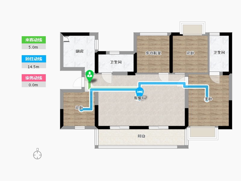 四川省-乐山市-碧桂园·天悦-87.13-户型库-动静线