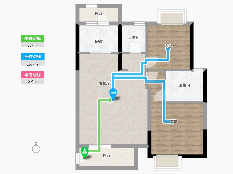 广西壮族自治区-南宁市-翡翠时光-73.53-户型库-动静线