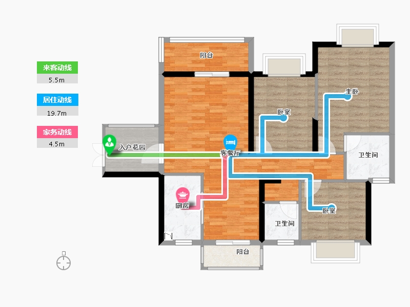 广西壮族自治区-百色市-迎龙嘉苑-92.65-户型库-动静线