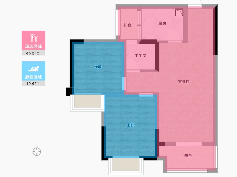 四川省-乐山市-东润·学府里-51.88-户型库-动静分区