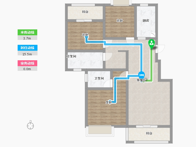 四川省-南充市-泰和盛世豪庭-89.49-户型库-动静线