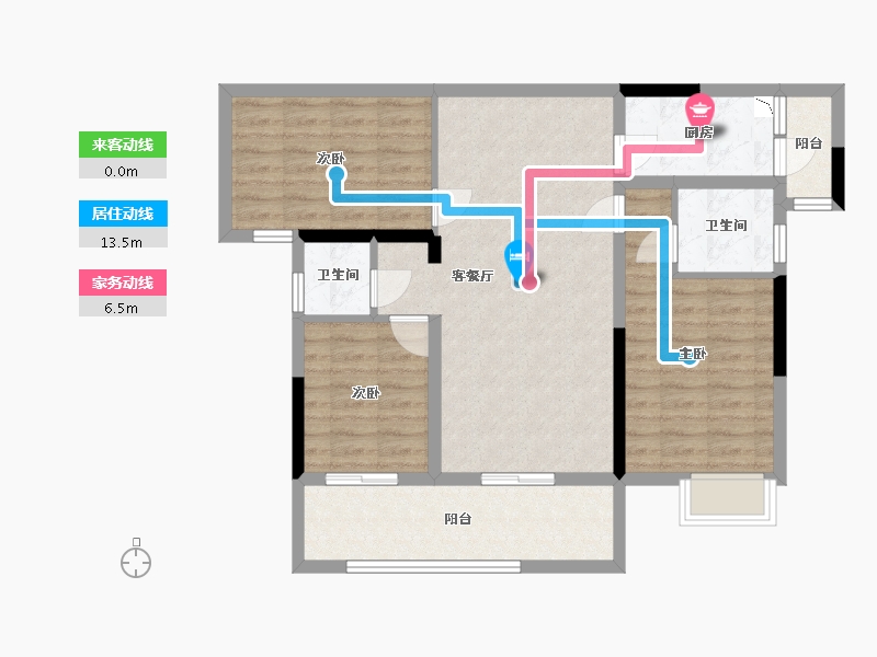 四川省-眉山市-高瑞·熙悦府-87.13-户型库-动静线