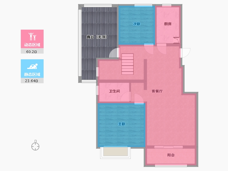 四川省-南充市-泰和盛世豪庭-88.21-户型库-动静分区