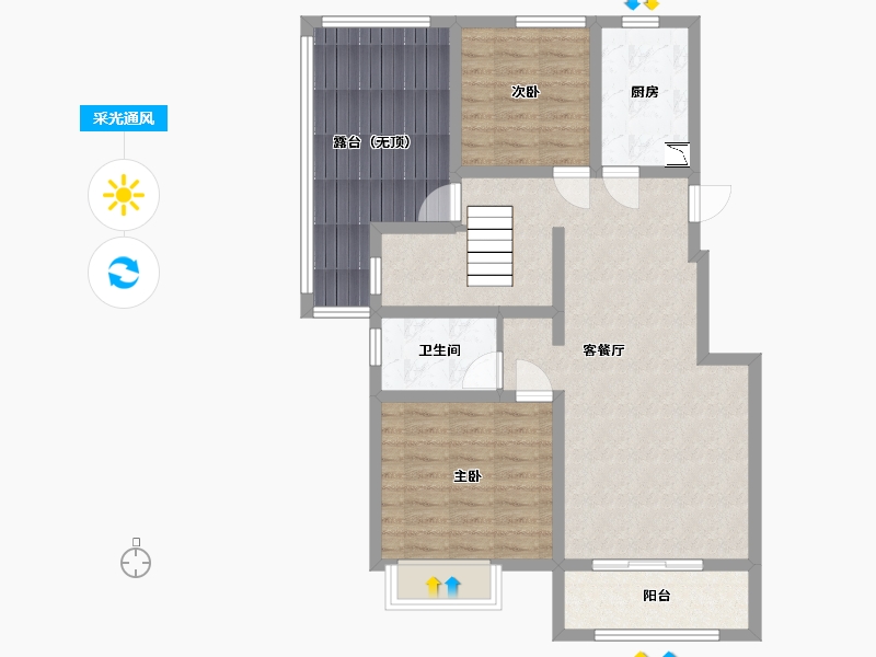 四川省-南充市-泰和盛世豪庭-88.21-户型库-采光通风