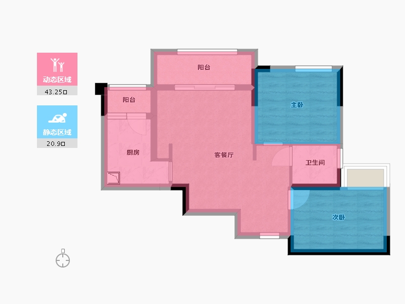 四川省-南充市-悦中心-56.16-户型库-动静分区