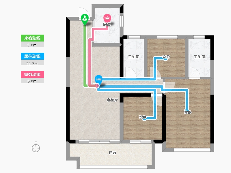 广西壮族自治区-桂林市-筑成时代春晓-84.31-户型库-动静线