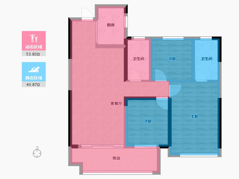 广西壮族自治区-桂林市-筑成时代春晓-84.31-户型库-动静分区