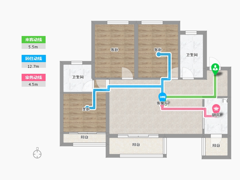 四川省-南充市-泽京西樾府-80.39-户型库-动静线