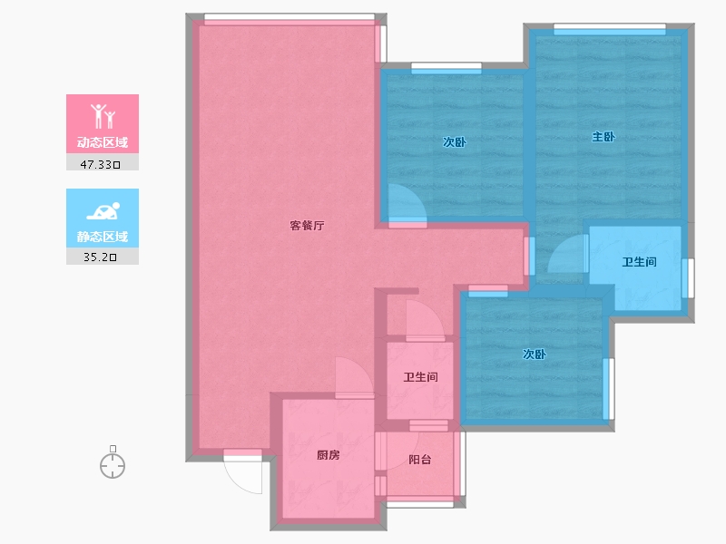 四川省-乐山市-华泰·瑞云里-72.49-户型库-动静分区