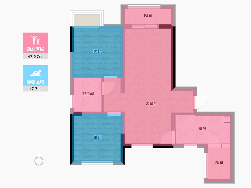 四川省-乐山市-东润·学府里-53.02-户型库-动静分区