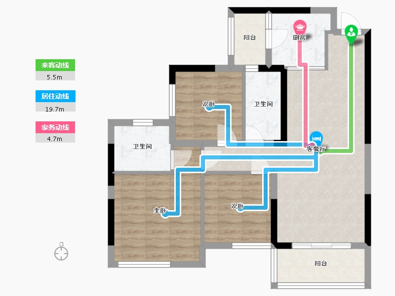 四川省-乐山市-铜雀台御景-77.00-户型库-动静线