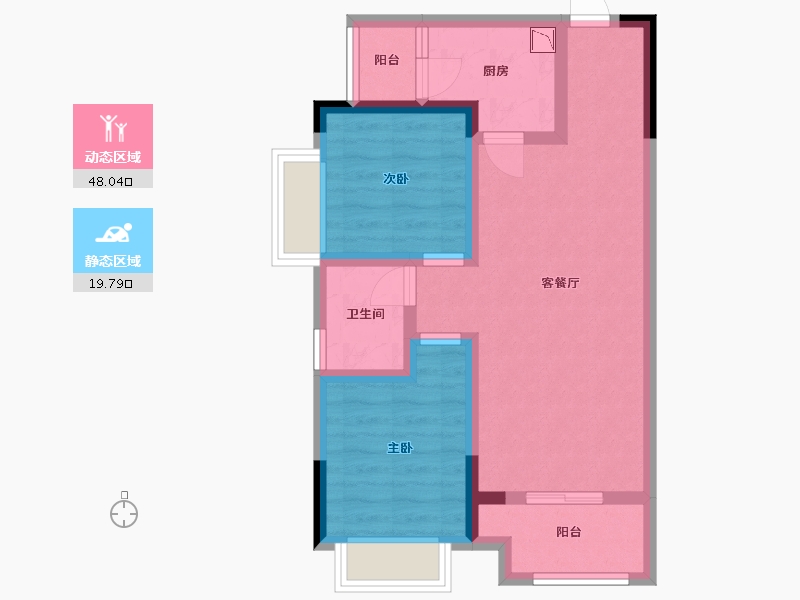 四川省-乐山市-峨眉云顶-58.84-户型库-动静分区