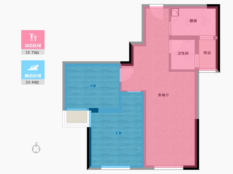 四川省-乐山市-东润·学府里-49.07-户型库-动静分区