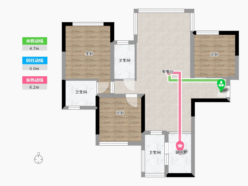 四川省-乐山市-达·公馆-77.67-户型库-动静线