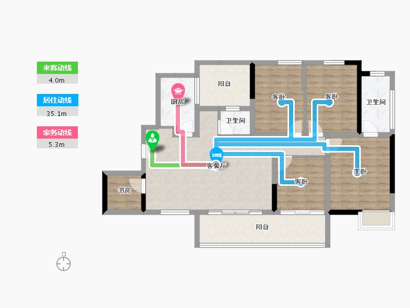 四川省-遂宁市-舜天尚美2期-107.60-户型库-动静线